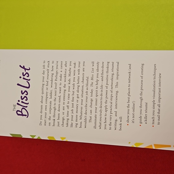 The Bliss List by J.P. Hansen Finding your passion marketing self help gift New - Picture 2 of 14